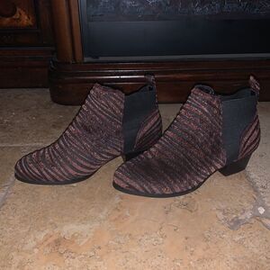 Faux Calf Hair Booties 8 wide